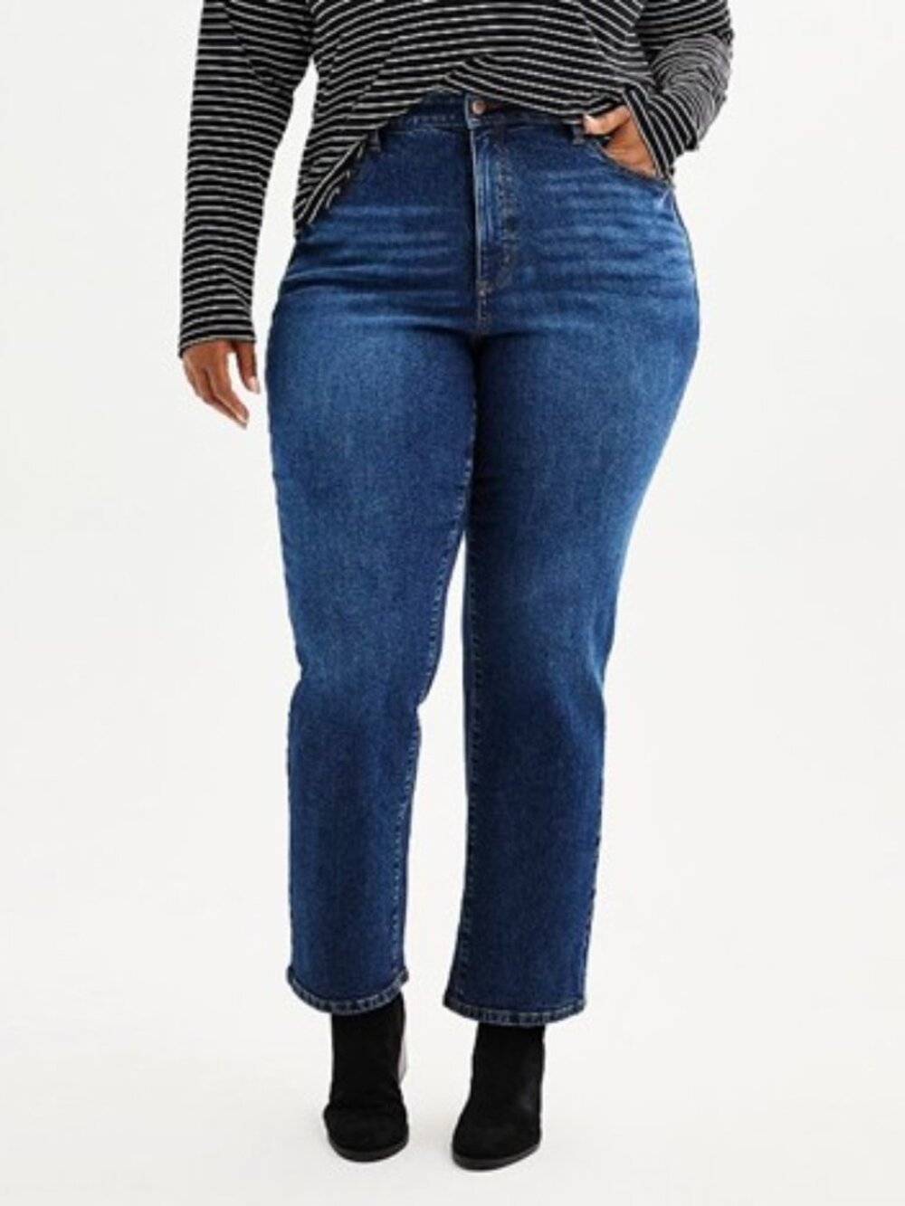 Plus Size Sonoma Goods For Life High Rise Curvy Straight Jeans, Size: 16W, Blue